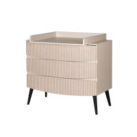 2-tlg Sparset Smile bestehend aus Bett, Umbauseiten, Wickelkommode