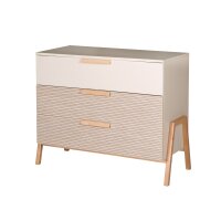 2-tlg. Sparset Happy,  bestehend aus Bett, Umbauseiten, Wickelkommode