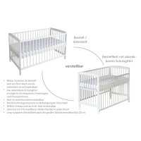 Beistellbett Micky natur 60x120 cm mit Rollen