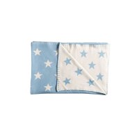 Babykuscheldecke Big Star natur / hellblau