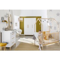 3-tlg Kinderzimmer Venice mit Hausbett und Schrank 3...