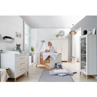 3-tlg Kinderzimmer Miami White mit Schrank 3 Türen