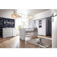 3-tlg Kinderzimmer Maxx White mit Schrank 2 Türen...