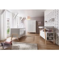 3-tlg Kinderzimmer Holly Nature mit Schrank 3 Türen