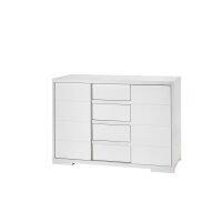 2-tlg Sparset Maxx White bestehend aus Bett, Umbauseiten, Wickelkommode