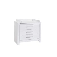 2-tlg Sparset Nordic White bestehend aus Bett, Umbauseiten, Wickelkommode