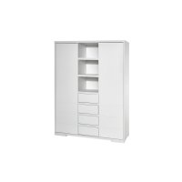 Schrank 2 Türen mit Mittelregal Maxx White