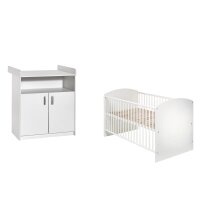 2-tlg Sparset Classic White bestehend aus Bett,...