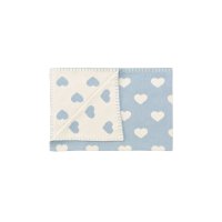 Babykuscheldecke Herzchen hellblau