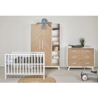 3-tlg Kinderzimmer Venice Fishbone White mit Schrank 2...