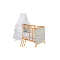 Kombi-Kinderbett Miami Grey 70x140 cm