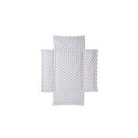 Laufgitter Basic 100  x 100 cm weiß Sternchen grau mit Big Stars grey