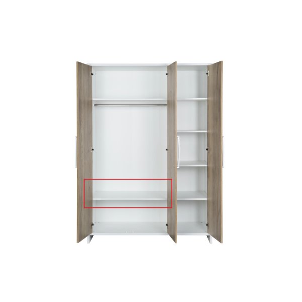 Einlegeboden lang für Eco Schrank 2-Türer mit Seitenregal in Dekor Weiß