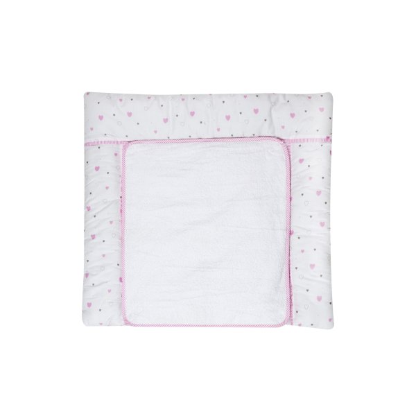 Wickelauflage 80x75 cm Herzchen rosa