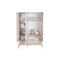 HAPPY Schrank 3 Türen, Dekor Carat beige/Connery natur