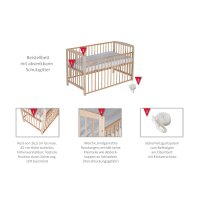 Beistellbett Micky natur 60x120 cm