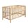 MIKA Gitterbett 70x140cm, Buche massiv, naturfarben lackiert