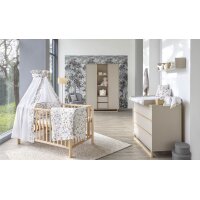 TERRY Schrank 2 Türen mit Mittelregal; Dekor Textil